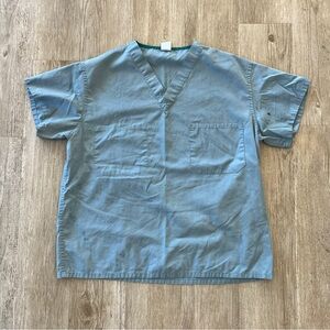 Unisex Medline Blue Short Sleeve Scrub Top - 610NTZM-CM - M